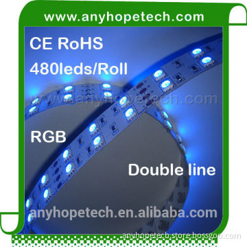 Indoor full color 5050 SMD 96leds per 5m flexible led strip rgb